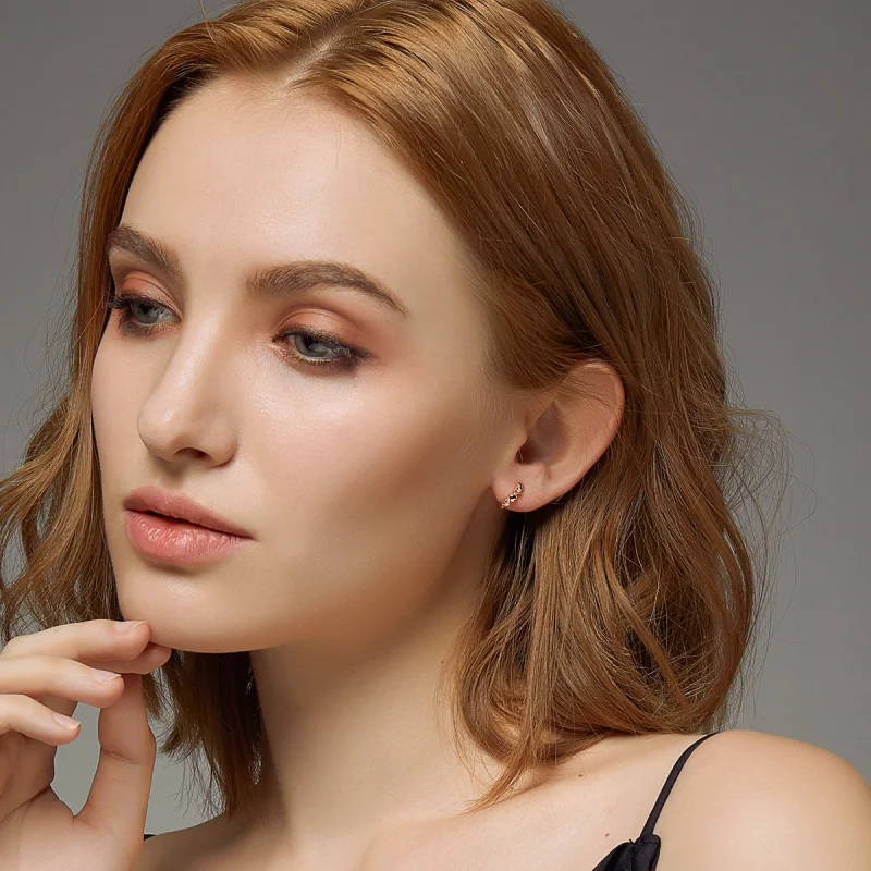 (afbeelding voor) Pandora Style Rose Harten Daten Oorringen - SCE445-C - Bekijken 8