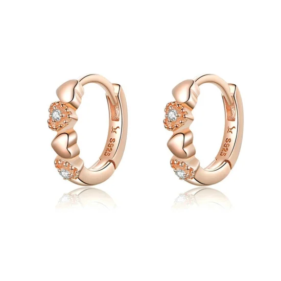 (afbeelding voor) Pandora Style Rose Harten Daten Oorringen - SCE445-C