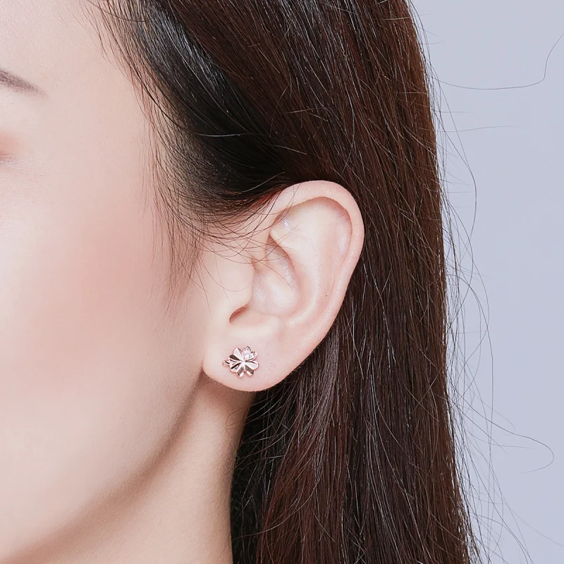 (afbeelding voor) Pandora Style Rose Klaver Oorknopjes - BSE233 - Bekijken 7