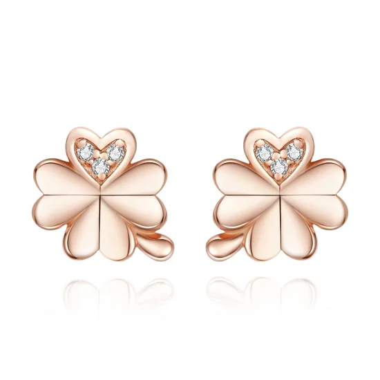 (afbeelding voor) Pandora Style Rose Klaver Oorknopjes - BSE233