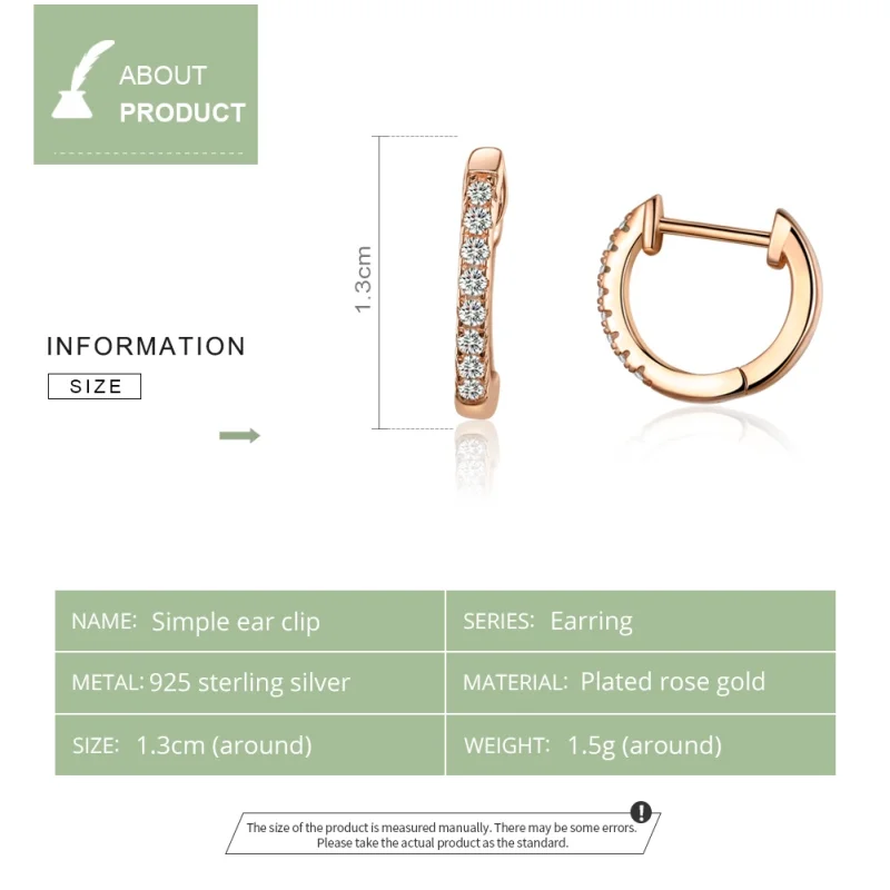 (afbeelding voor) Pandora Style Rose kleine cirkel Oorringen - SCE498-C - Bekijken 2