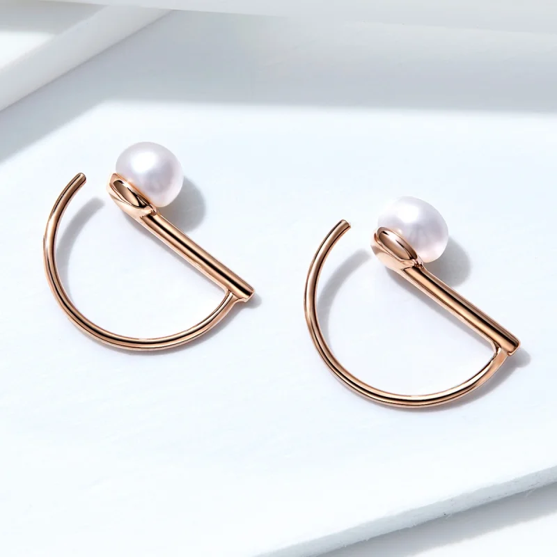 (afbeelding voor) Pandora Style Rose Parel Oorhangers - SCE604 - Bekijken 6