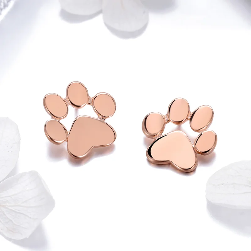 (afbeelding voor) Pandora Style Rose SchattigSchattige Kattenpoot Oorknopjes - SCE407-3 - Bekijken 5