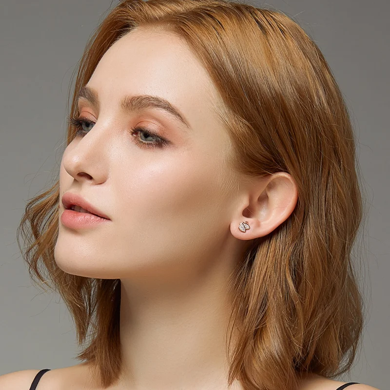 (afbeelding voor) Pandora Style Rose Vlinder Oorknopjes - SCE776 - Bekijken 6