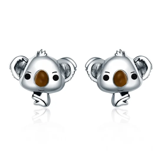 (afbeelding voor) Pandora Style Schattige kat Oorknopjes - SCE381