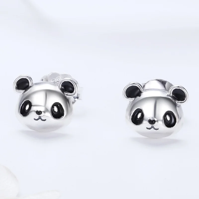 (afbeelding voor) Pandora Style Schattige Panda Oorknopjes - SCE386 - Bekijken 4