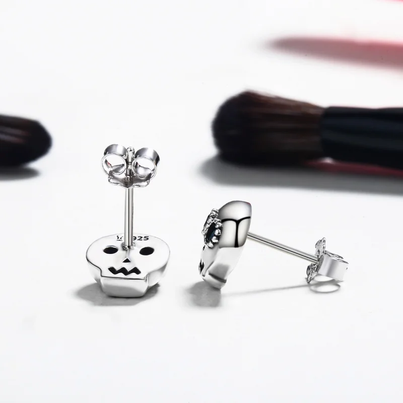 (afbeelding voor) Pandora Style Schedel Oorknopjes - SCE064 - Bekijken 5