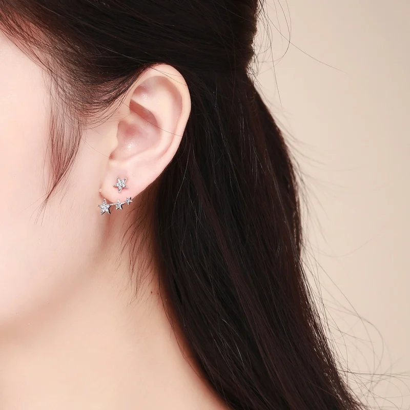 (afbeelding voor) Pandora Style Sterren Oorknopjes - SCE448 - Bekijken 10