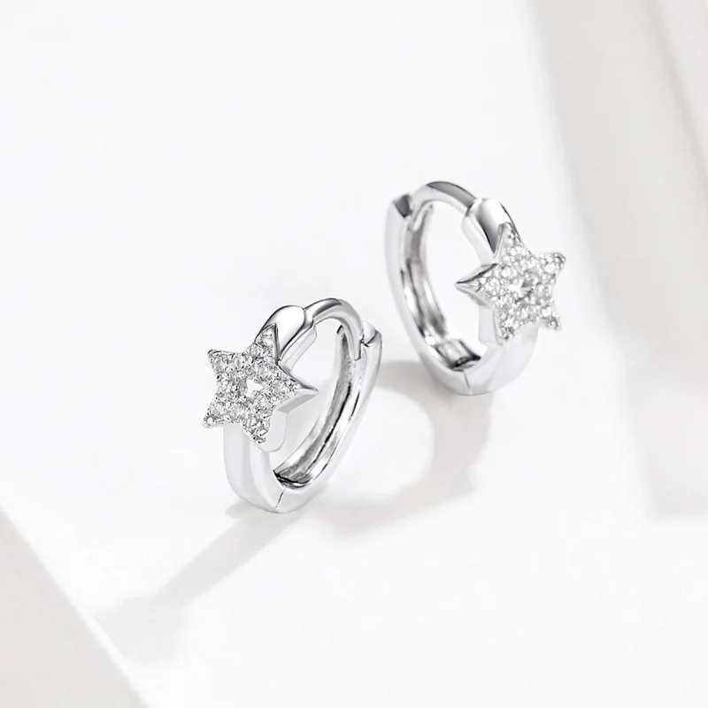 (afbeelding voor) Pandora Style Sterrenlicht Oorringen - BSE172 - Bekijken 4