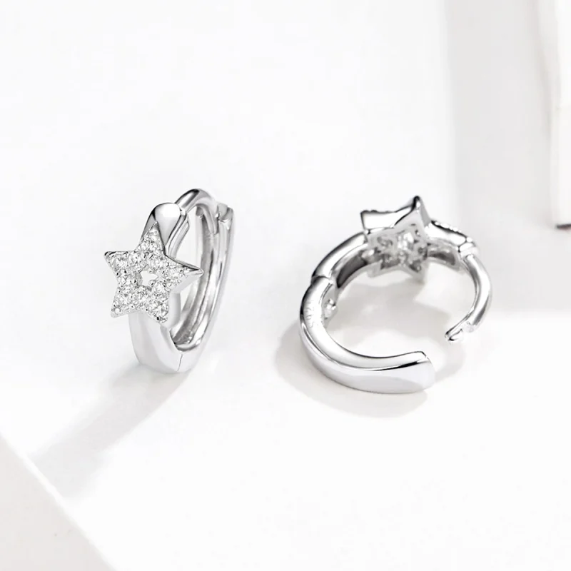 (afbeelding voor) Pandora Style Sterrenlicht Oorringen - BSE172 - Bekijken 5