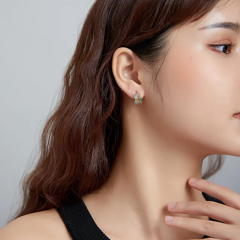 (afbeelding voor) Pandora Style Stijl veren Oorknopjes - SCE1128 - Bekijken 6