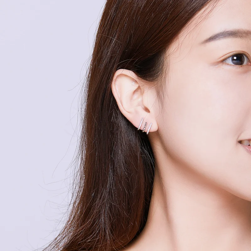 (afbeelding voor) Pandora Style Verdraaien Oorknopjes - SCE585 - Bekijken 5