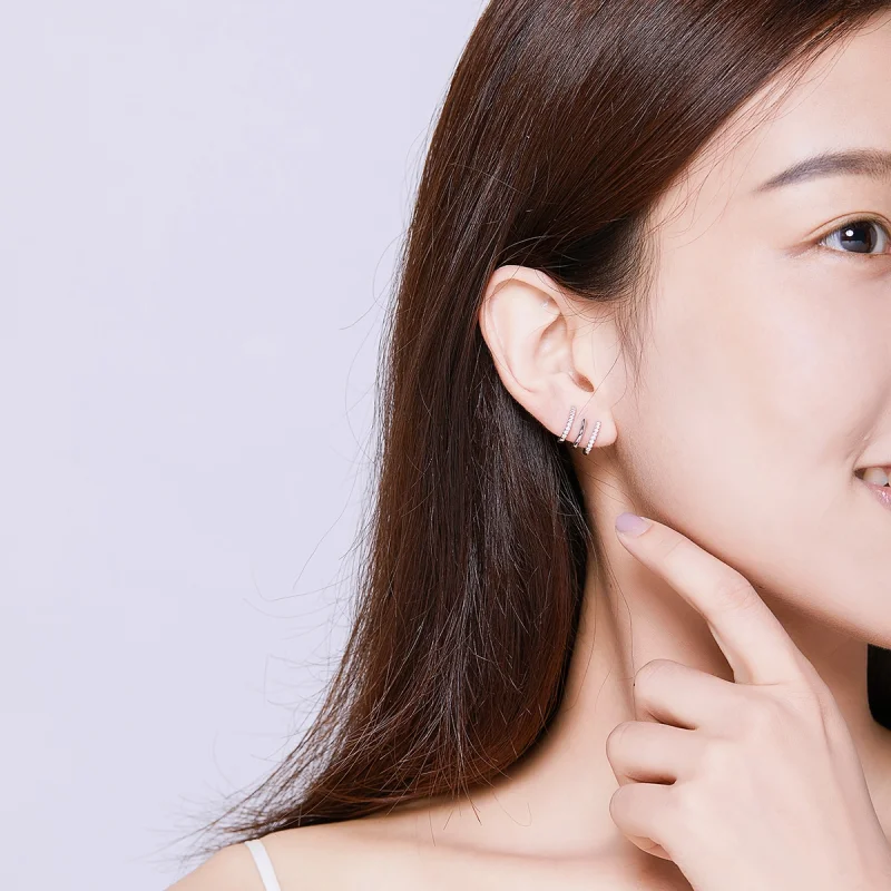 (afbeelding voor) Pandora Style Verdraaien Oorknopjes - SCE585 - Bekijken 6