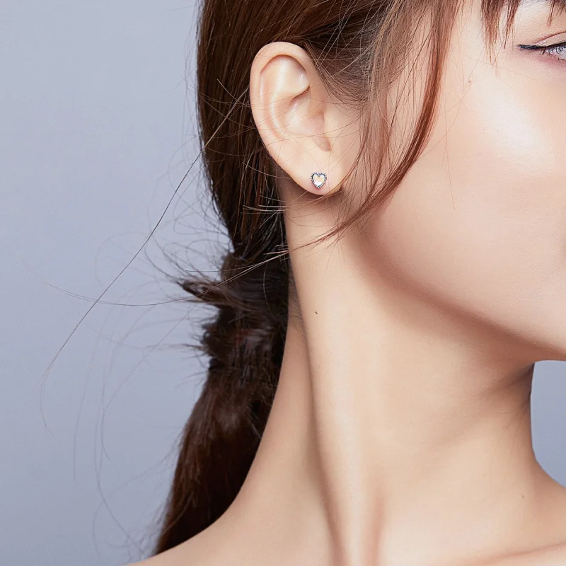 (afbeelding voor) Pandora Style Verhoogd hart Oorknopjes - SCE929 - Bekijken 7