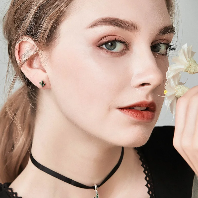 (afbeelding voor) Pandora Style Verse Cactus Oorknopjes - SCE097 - Bekijken 8