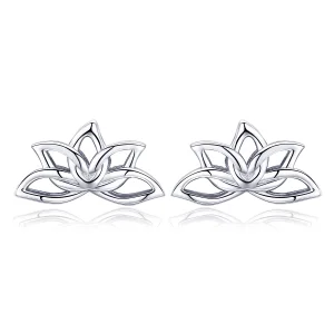 Pandora Style Verse Lotus Oorknopjes - BSE024 (afbeelding voor) Pandora Style Verse Lotus Oorknopjes - BSE024