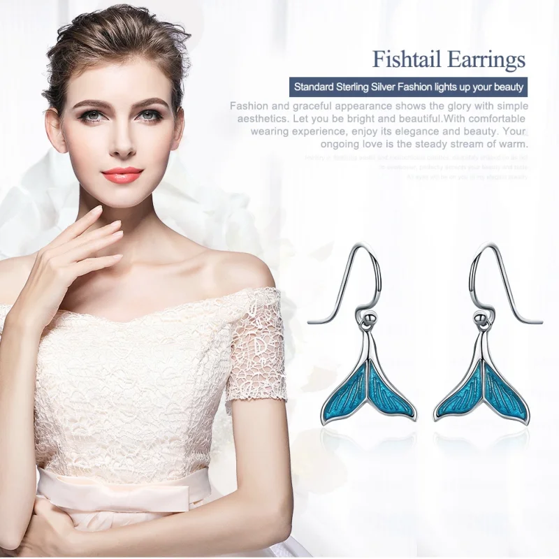 (afbeelding voor) Pandora Style Visstaart Oorhangers - SCE065 - Bekijken 2