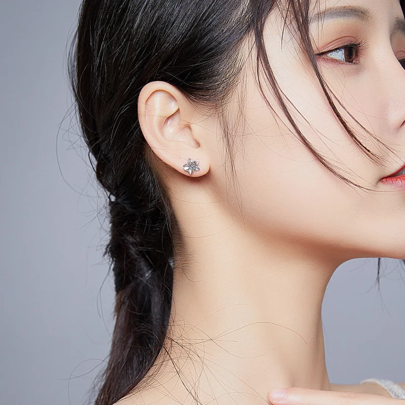 (afbeelding voor) Pandora Style Vlinder liefde bloemen Oorknopjes - SCE887 - Bekijken 5