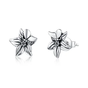 (afbeelding voor) Pandora Style Vlinder liefde bloemen Oorknopjes - SCE887