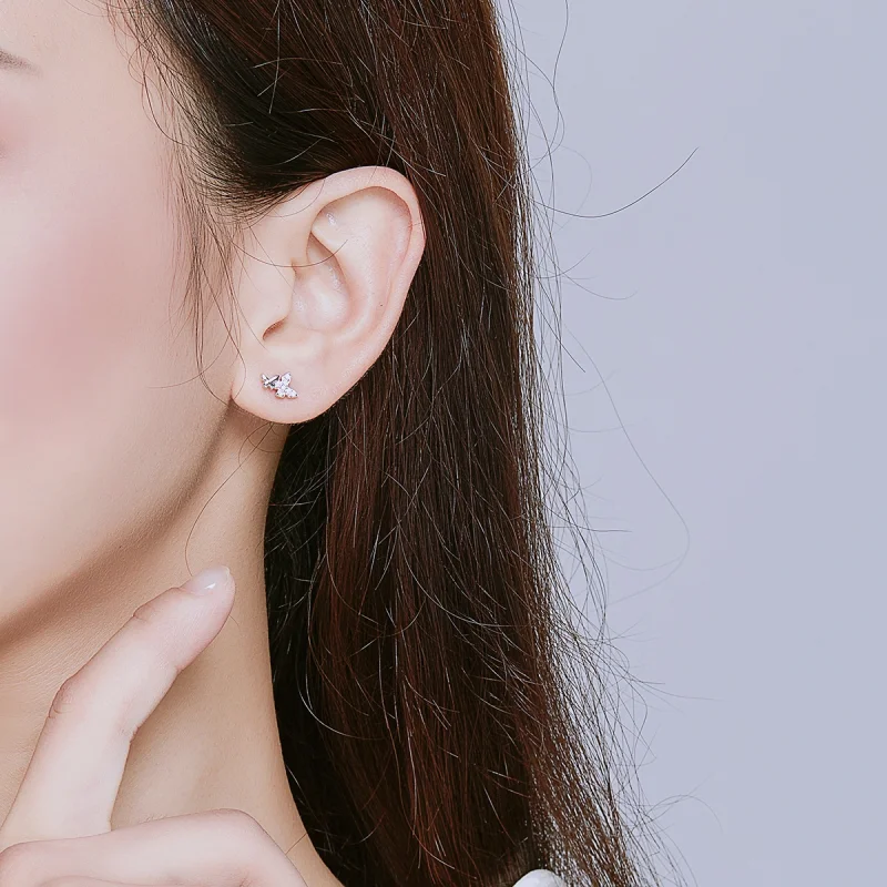 (afbeelding voor) Pandora Style Vlinder Oorknopjes - BSE236 - Bekijken 7