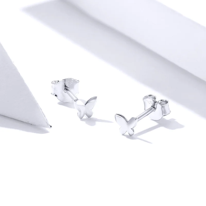 (afbeelding voor) Pandora Style Vlinder Oorknopjes - SCE775 - Bekijken 4