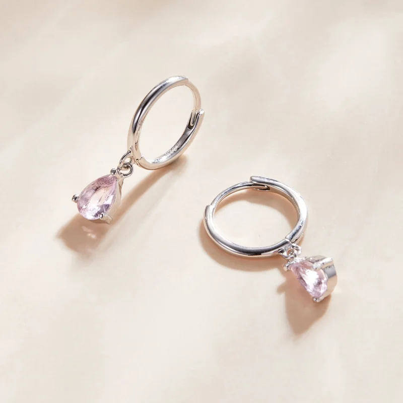 (afbeelding voor) Pandora Style Waterdruppels Oorhangers - SCE1018-PK - Bekijken 2