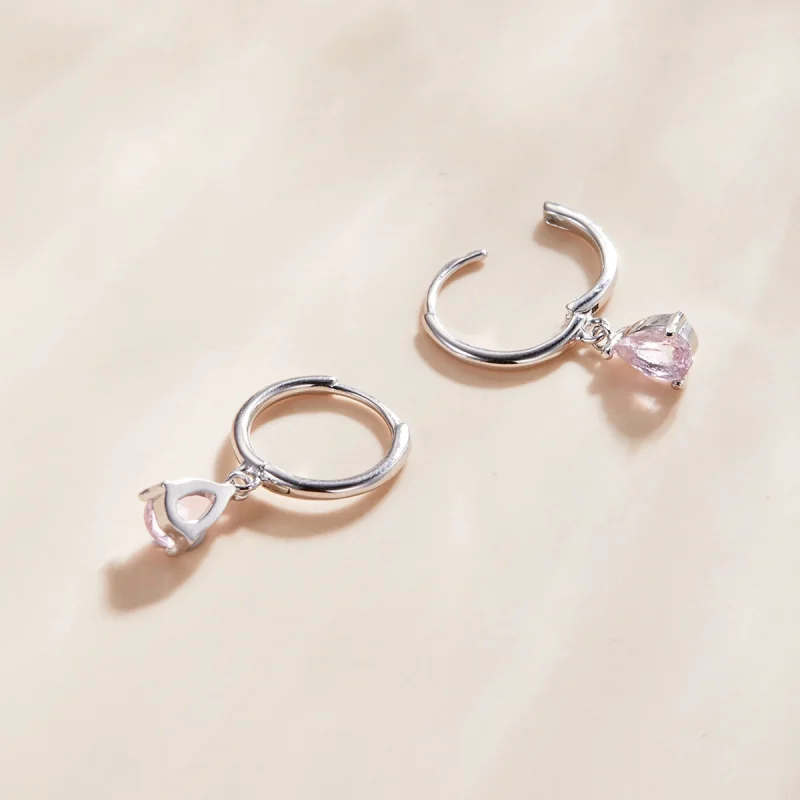 (afbeelding voor) Pandora Style Waterdruppels Oorhangers - SCE1018-PK - Bekijken 3