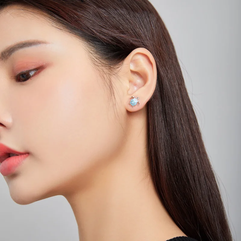 (afbeelding voor) Pandora Style Zeeschildpad Oorknopjes - SCE1035 - Bekijken 6