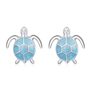 (afbeelding voor) Pandora Style Zeeschildpad Oorknopjes - SCE1035