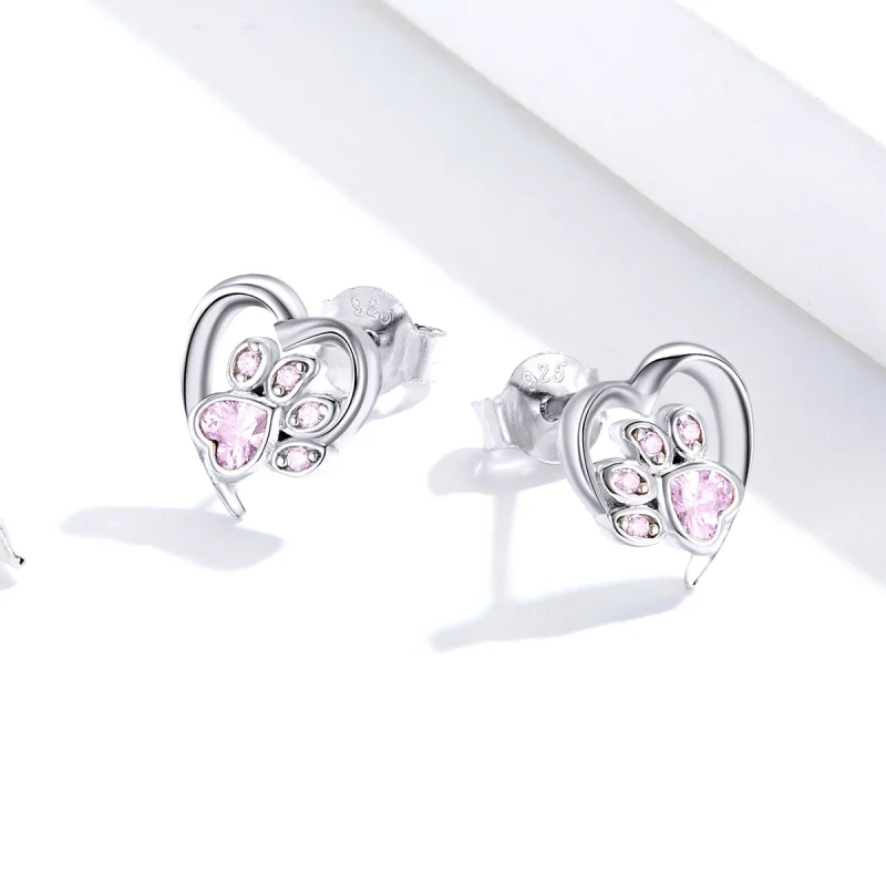 (afbeelding voor) Pandora Style Zorgzame hondenpoot Oorknopjes - SCE654-PK - Bekijken 4