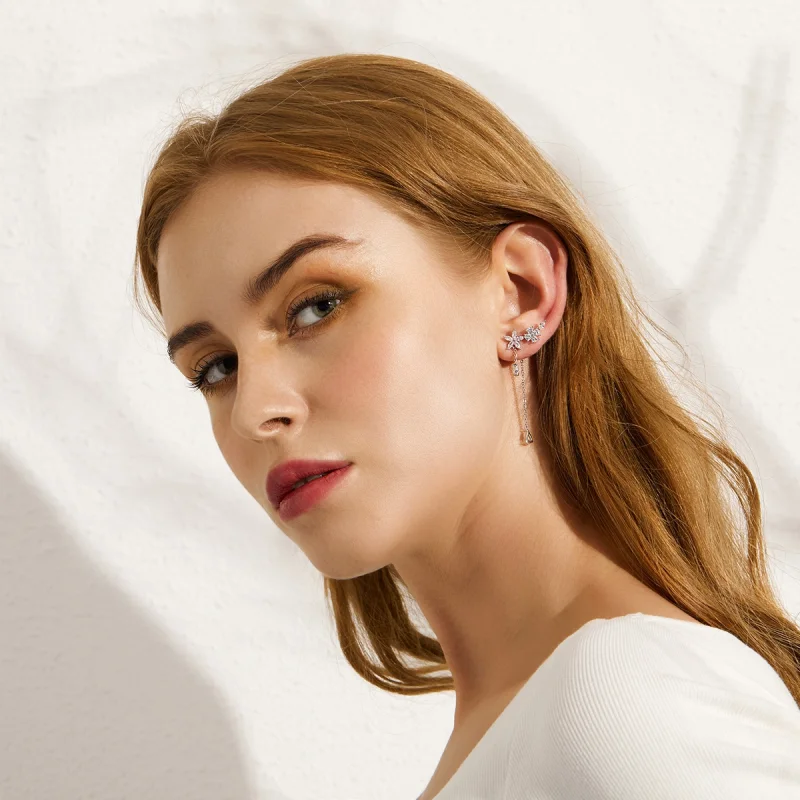 (afbeelding voor) Pandora Style Bloemenliefde Oorhangers - BSE288 - Bekijken 3