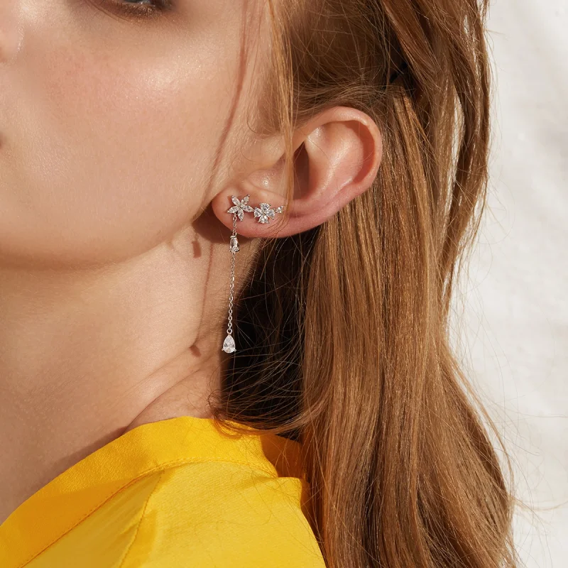 (afbeelding voor) Pandora Style Bloemenliefde Oorhangers - BSE288 - Bekijken 9