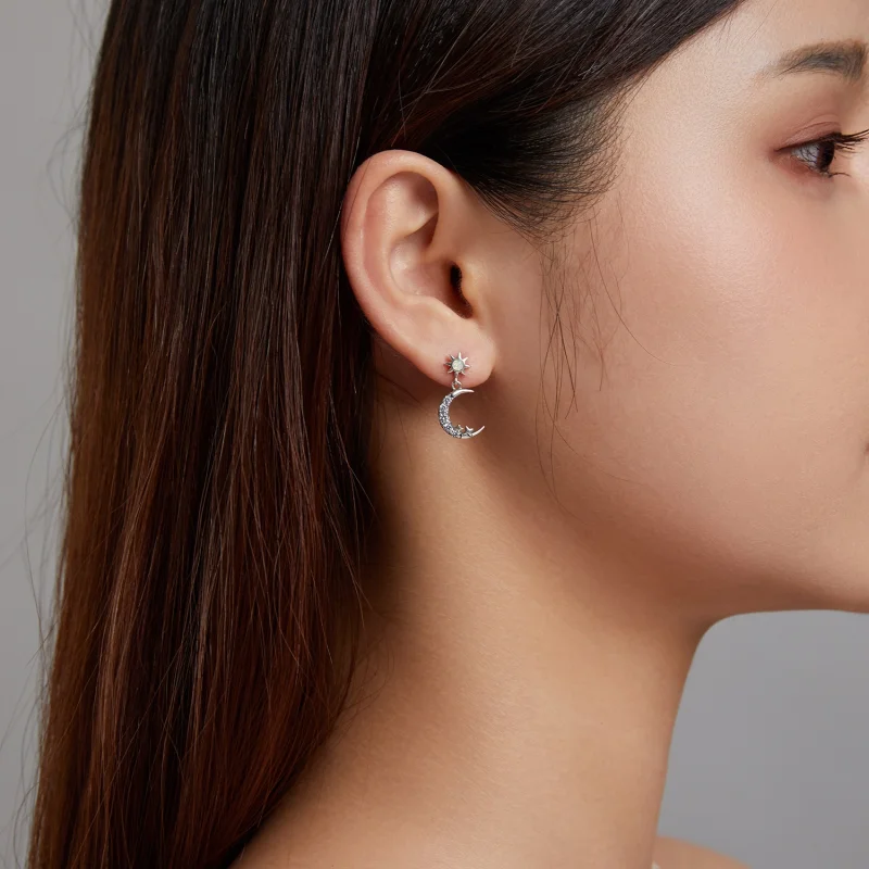 (afbeelding voor) Pandora Style Draag sterren en draag maan Oorhangers - SCE1239 - Bekijken 5