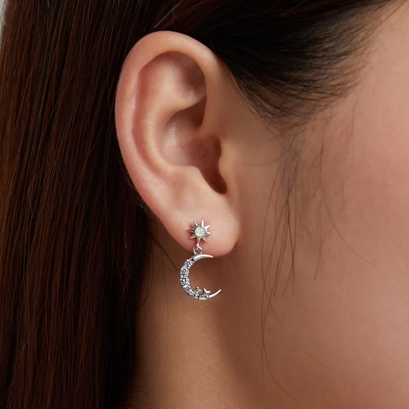 (afbeelding voor) Pandora Style Draag sterren en draag maan Oorhangers - SCE1239 - Bekijken 7