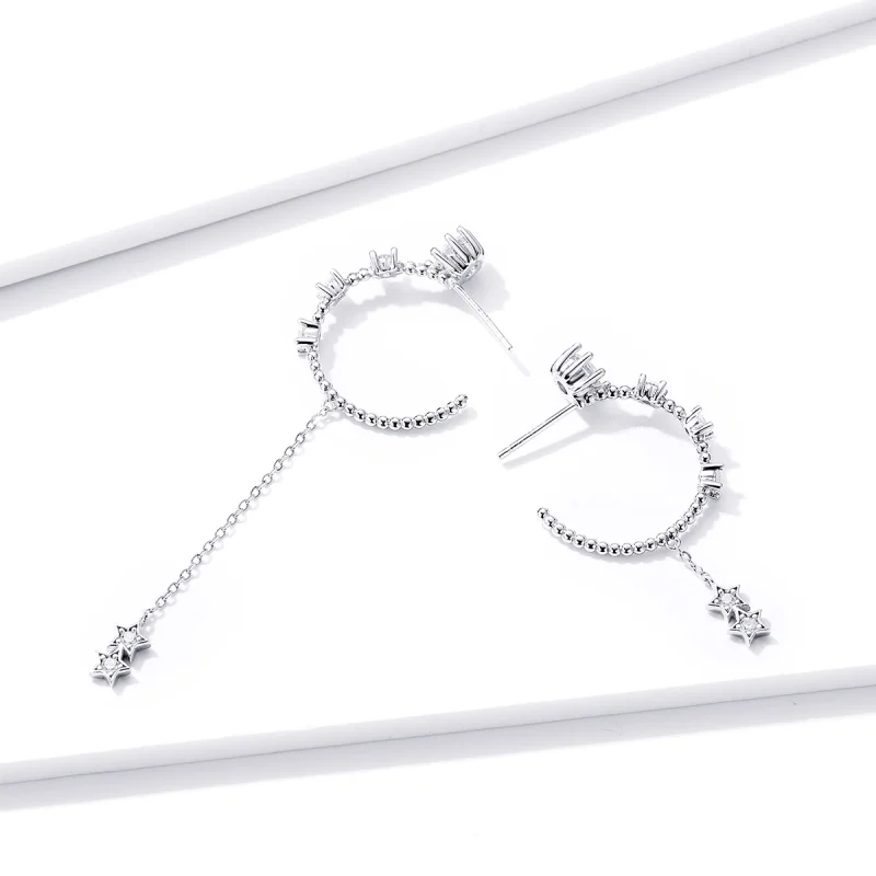 (afbeelding voor) Pandora Style Helder Oorhangers - BSE310 - Bekijken 2