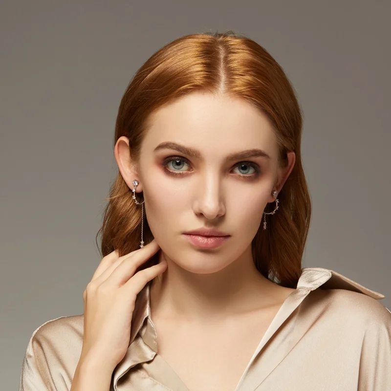 (afbeelding voor) Pandora Style Helder Oorhangers - BSE310 - Bekijken 7