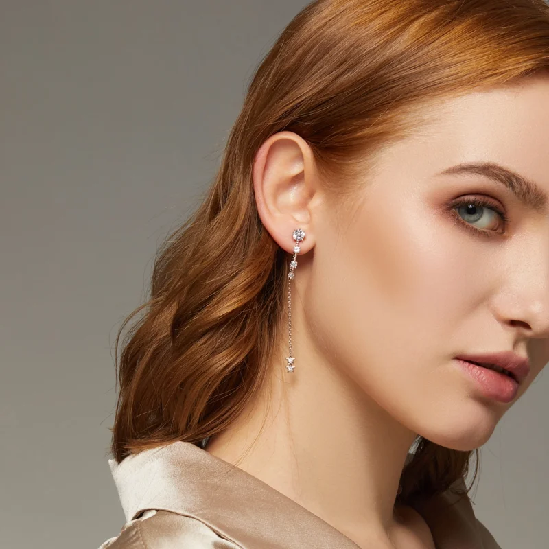 (afbeelding voor) Pandora Style Helder Oorhangers - BSE310 - Bekijken 8