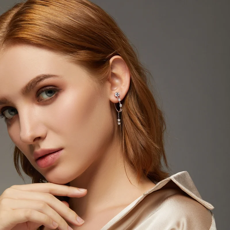 (afbeelding voor) Pandora Style Helder Oorhangers - BSE310 - Bekijken 9