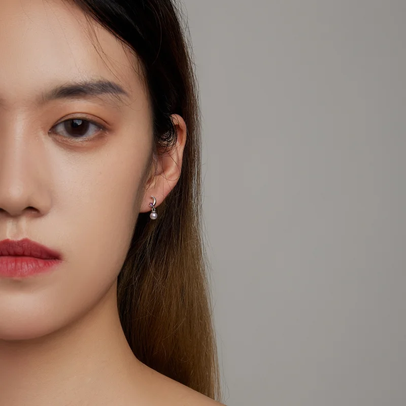 (afbeelding voor) Pandora Style ParelMaan Oorhangers - SCE1430 - Bekijken 7