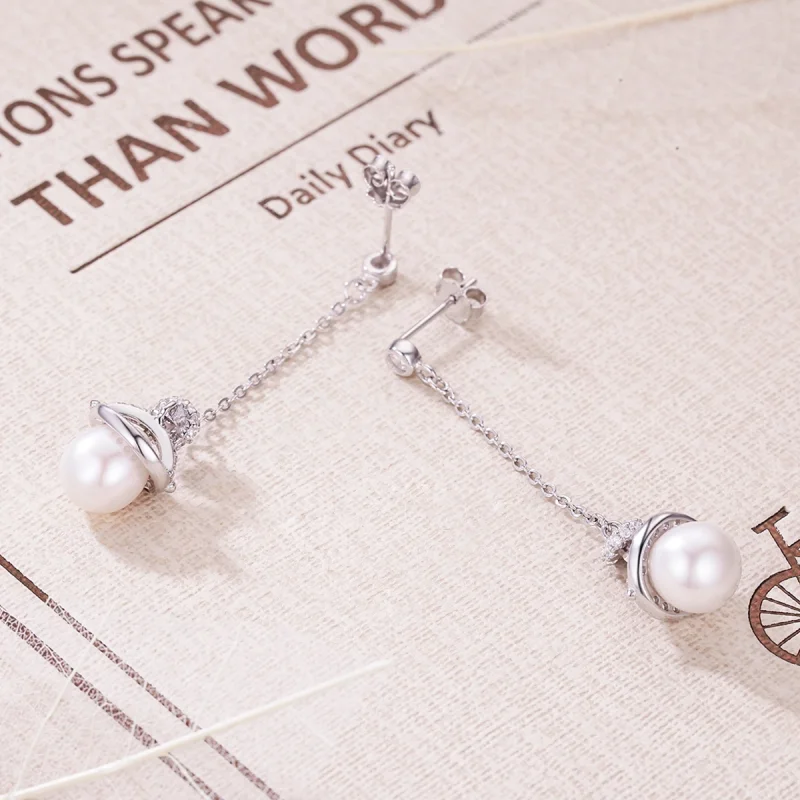 (afbeelding voor) Pandora Style Romantisch Melodieus Oorhangers - VSE125 - Bekijken 4