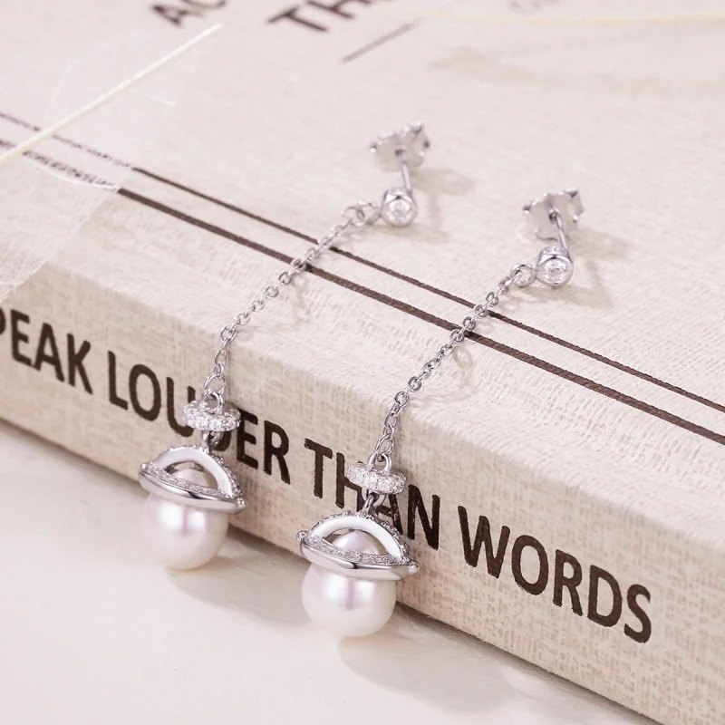 (afbeelding voor) Pandora Style Romantisch Melodieus Oorhangers - VSE125 - Bekijken 5