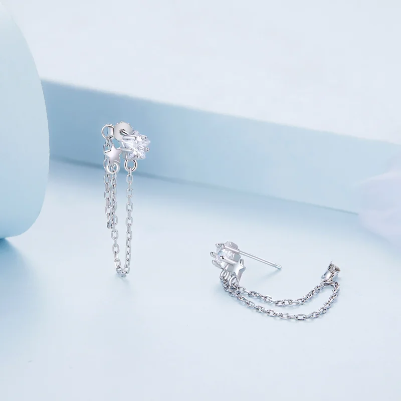 (afbeelding voor) Pandora Style Star Tassel Oorhangers - BSE709 - Bekijken 3