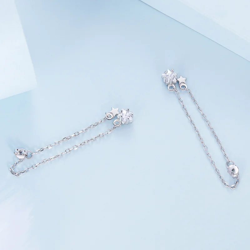 (afbeelding voor) Pandora Style Star Tassel Oorhangers - BSE709 - Bekijken 4