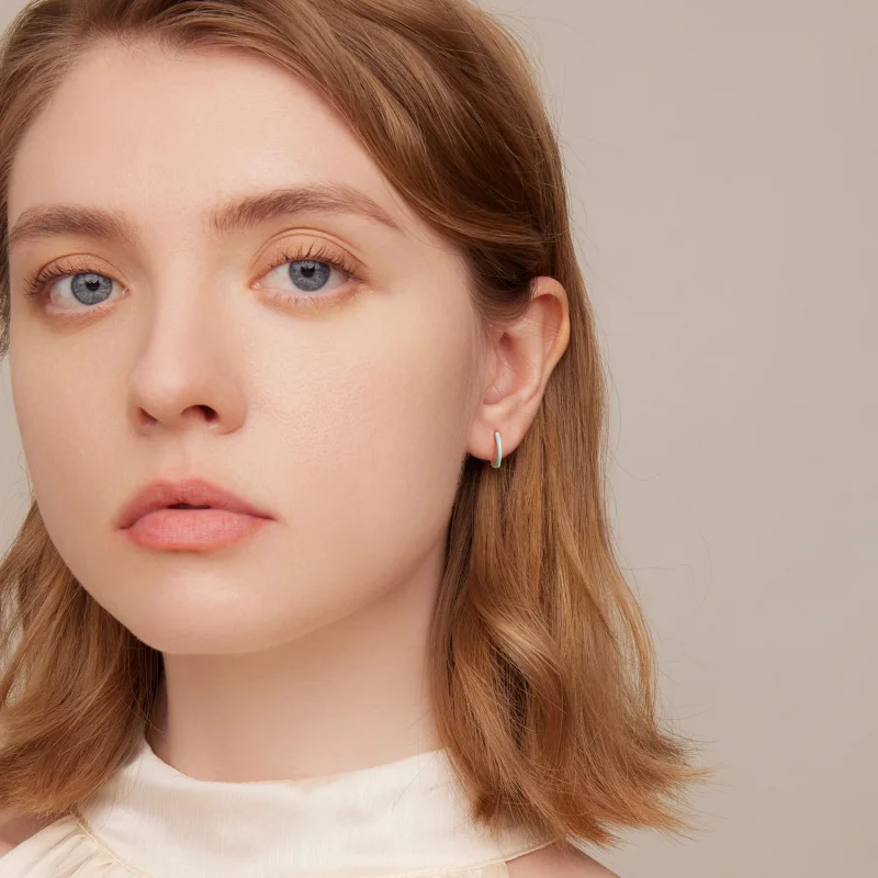 (afbeelding voor) Pandora Style Dubbele cirkel Oorbellen - SCE1454 - Bekijken 6