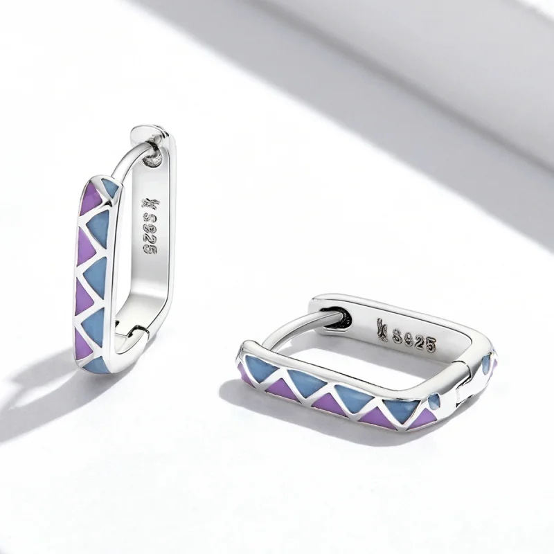 (afbeelding voor) Pandora Style Eenvoudig kleurcontrast Oorbellen - SCE1371-VT - Bekijken 3