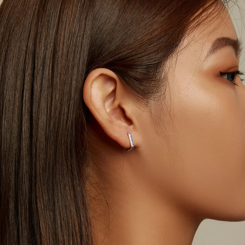 (afbeelding voor) Pandora Style Eenvoudig kleurcontrast Oorbellen - SCE1371-VT - Bekijken 7