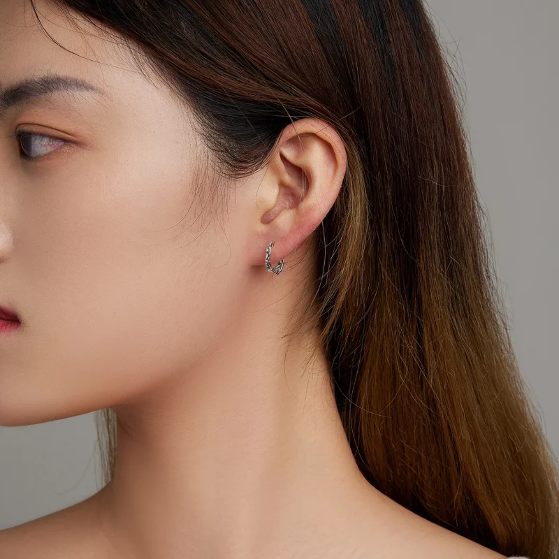 (afbeelding voor) Pandora Style Gedraaid touw Oorbellen - SCE1432 - Bekijken 7