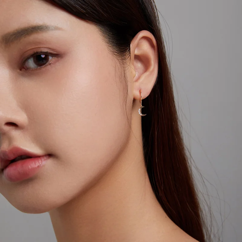 (afbeelding voor) Pandora Style Gouden Maan Oorbellen - SCE1267 - Bekijken 5