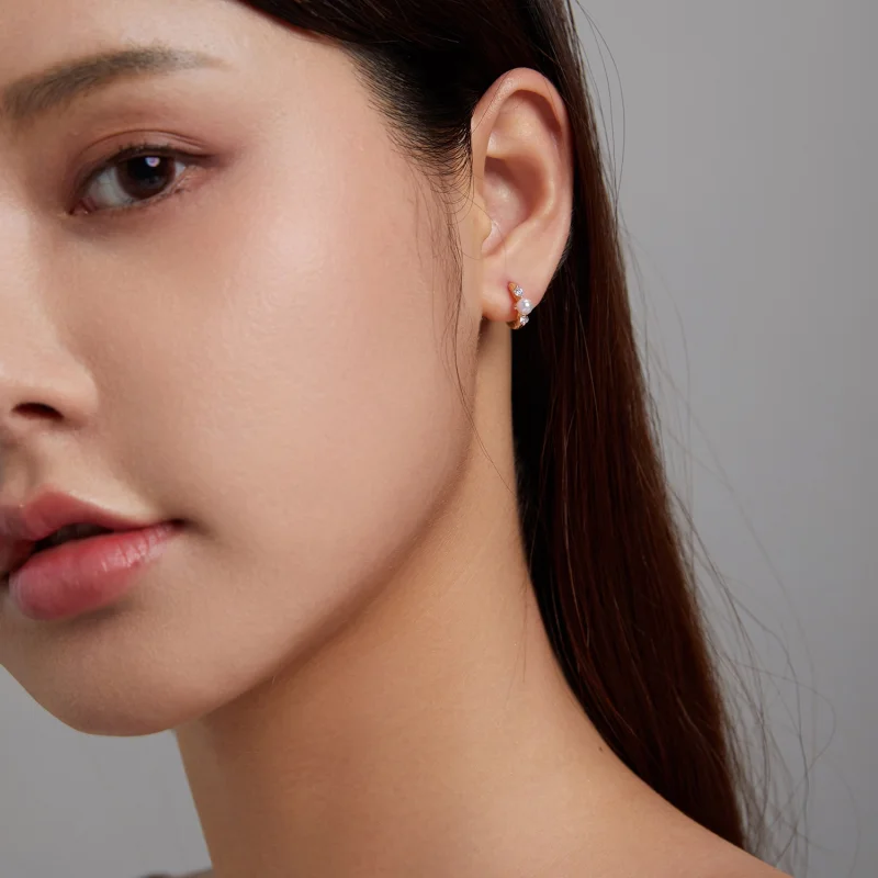 (afbeelding voor) Pandora Style Kraal Zirkoon Oorbellen - SCE1254 - Bekijken 6