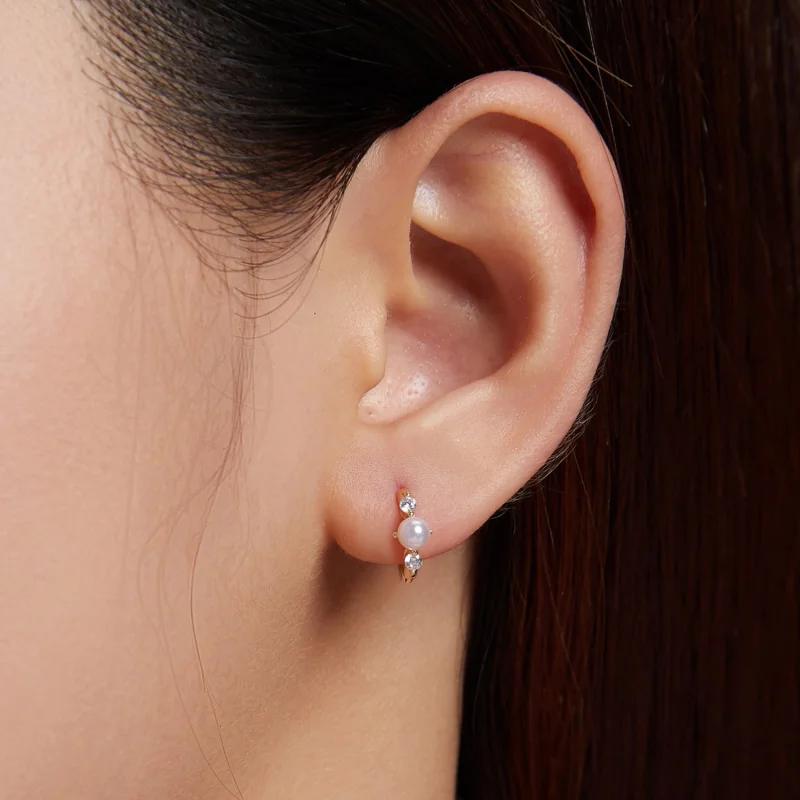 (afbeelding voor) Pandora Style Kraal Zirkoon Oorbellen - SCE1254 - Bekijken 7